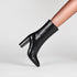 ELEGANTE DAMEN-STIEFELETTEN BIS ZUR WADENMITTE MIT STEINMUSTER